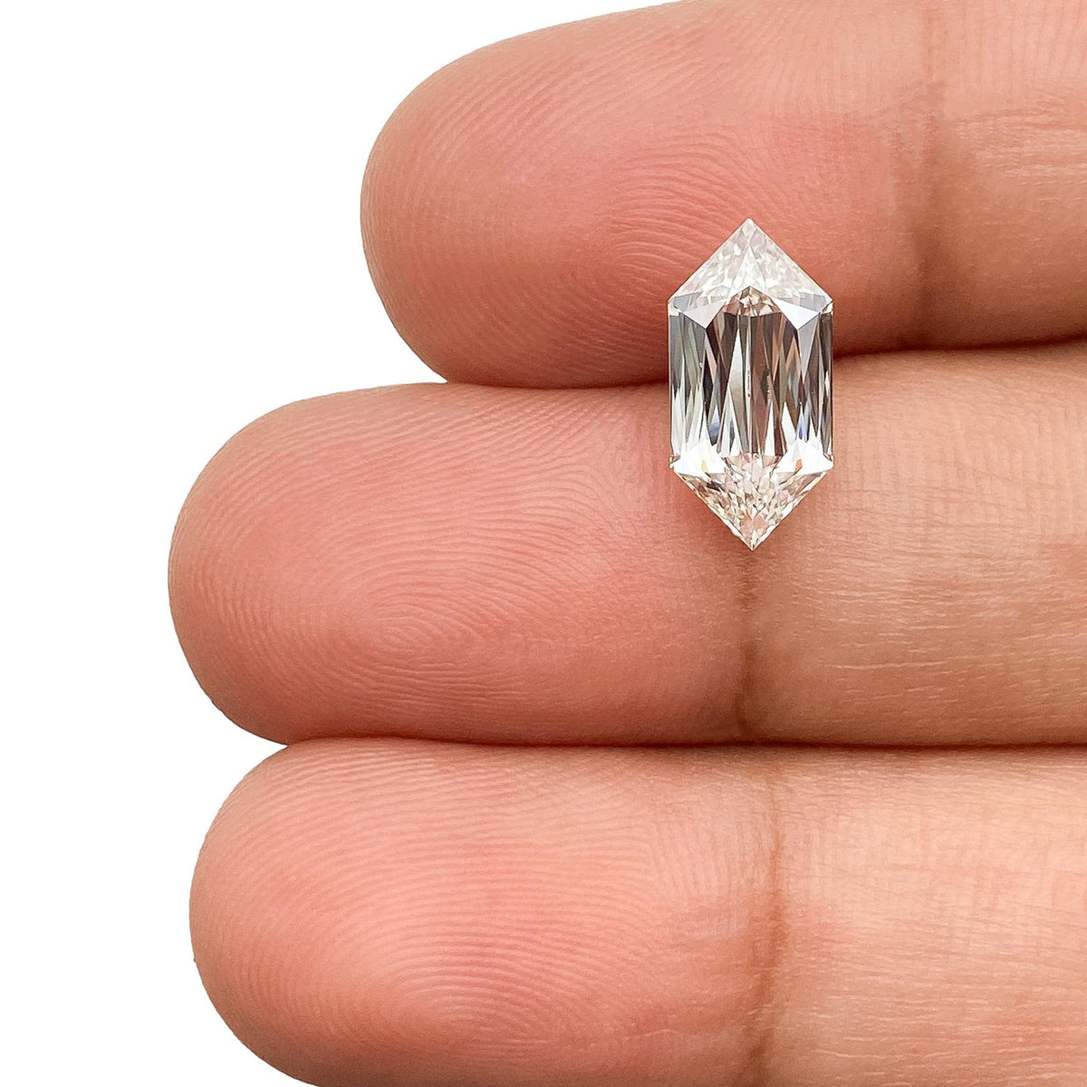 2.13ct | F/VVS2 Hexagon Shape Lattice Cut Lab Diamond (IGI)