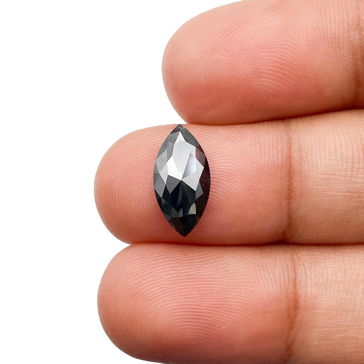 1.27ct | Salt & Pepper Marquise Shape Rose Cut Lab Diamond