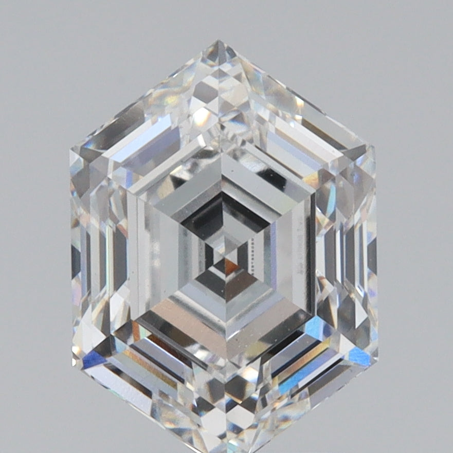 2.80ct | F/VS1 Hexagon Shape Step Cut Lab Diamond (IGI)-LITHOS Diamond