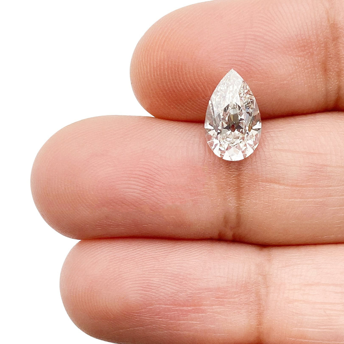 1.58ct | F/VVS2 Pear Shape Old Mine Cut Lab Diamond (IGI)