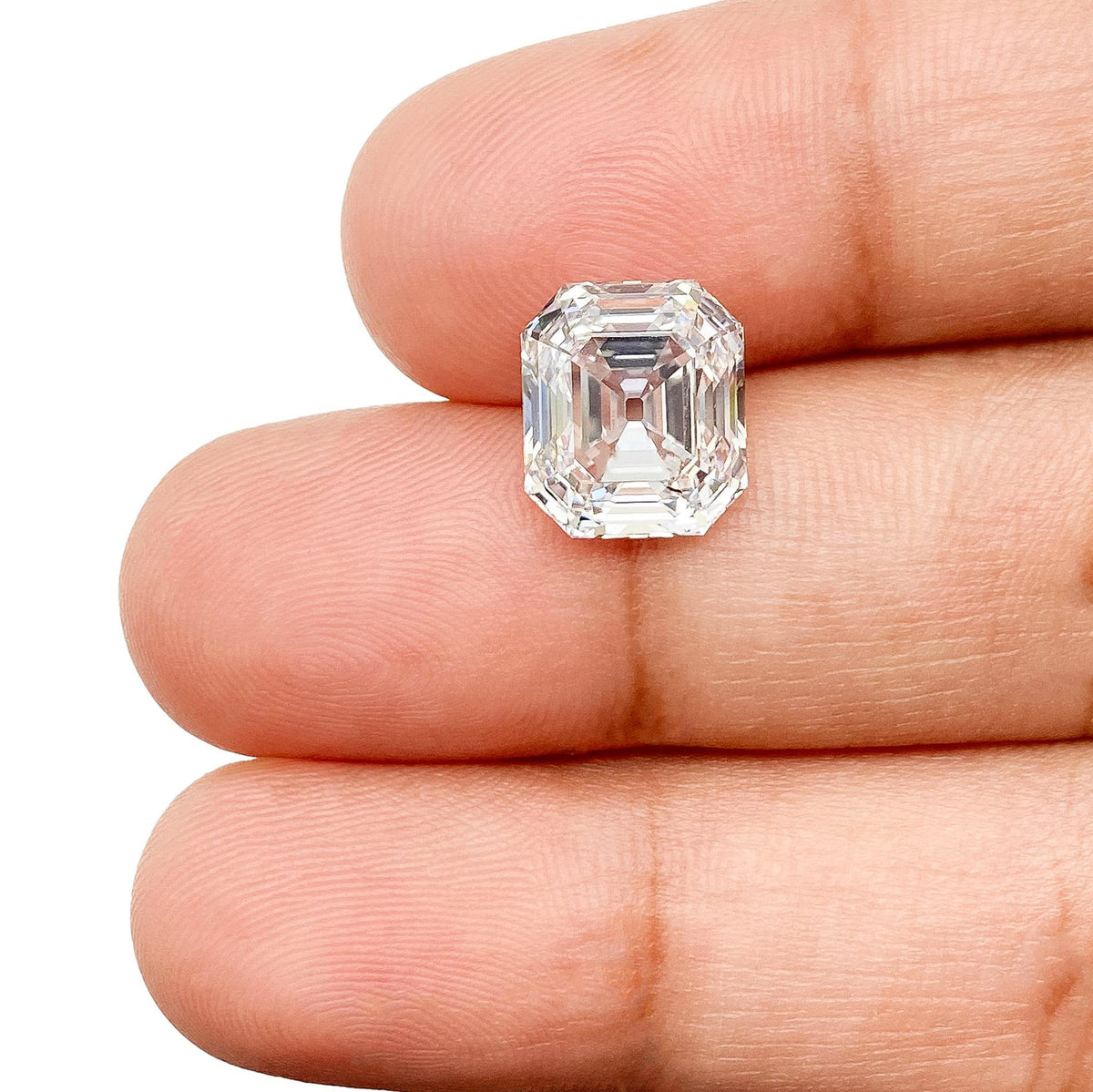 4.15ct | F/VS2 Antique Emerald Shape Step Cut Lab Diamond (IGI)
