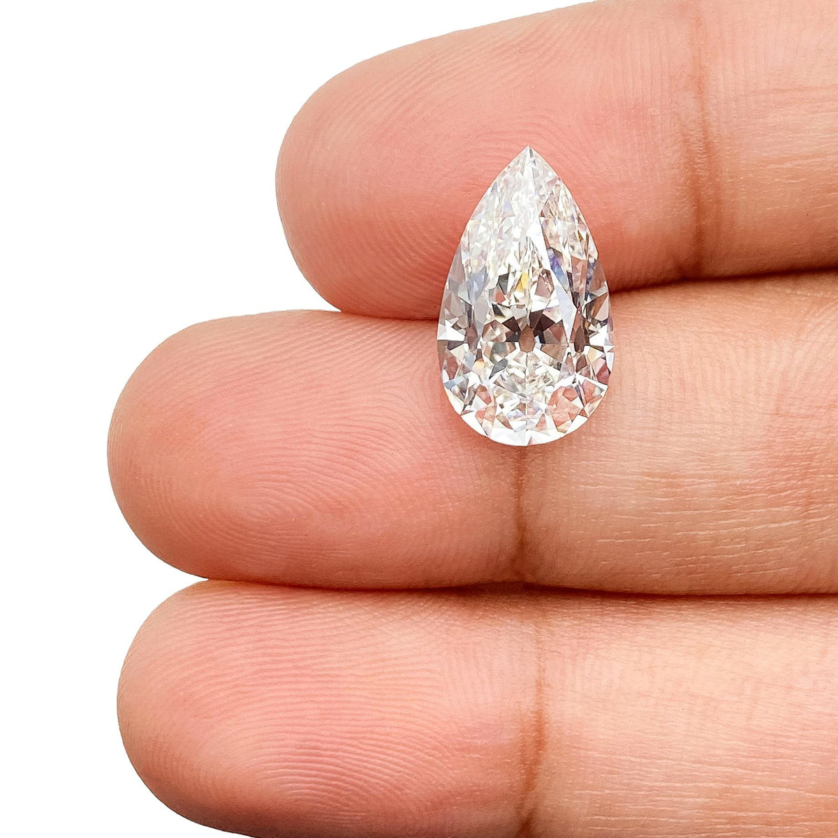 4.24ct | F/VS2 Pear Shape Old Mine Cut Lab Diamond (IGI)