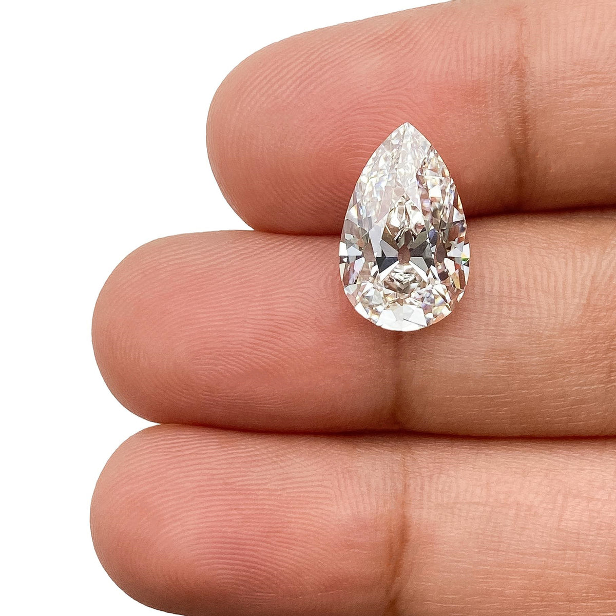 3.86ct | F/VS1 Pear Shape Old Mine Cut Lab Diamond (IGI)