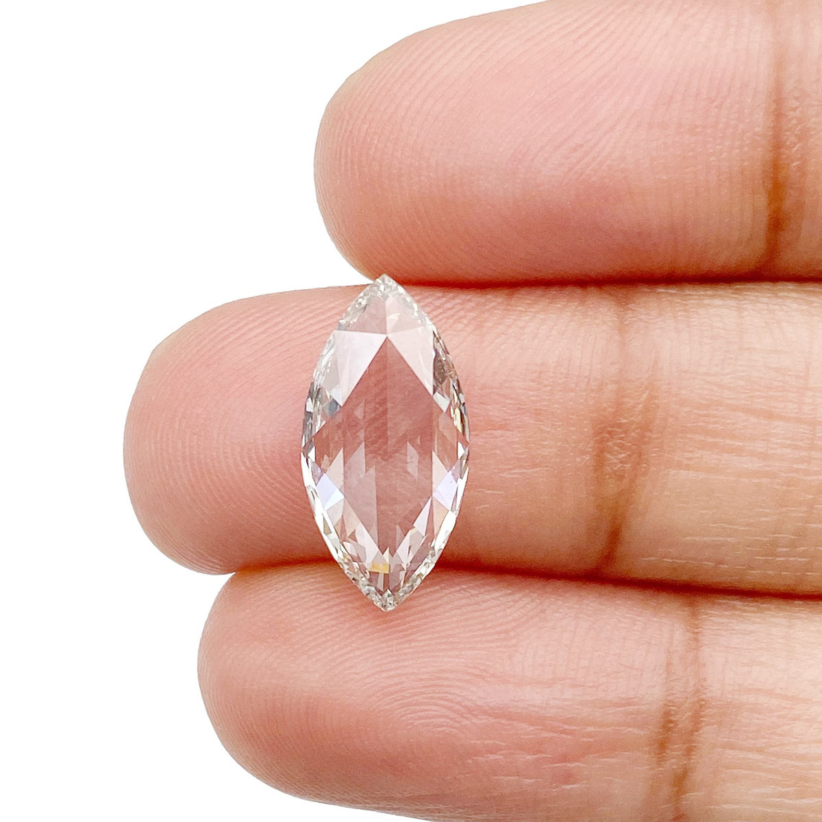2.01ct | G/VS1  Marquise Shape Rose Cut Lab Diamond (IGI)
