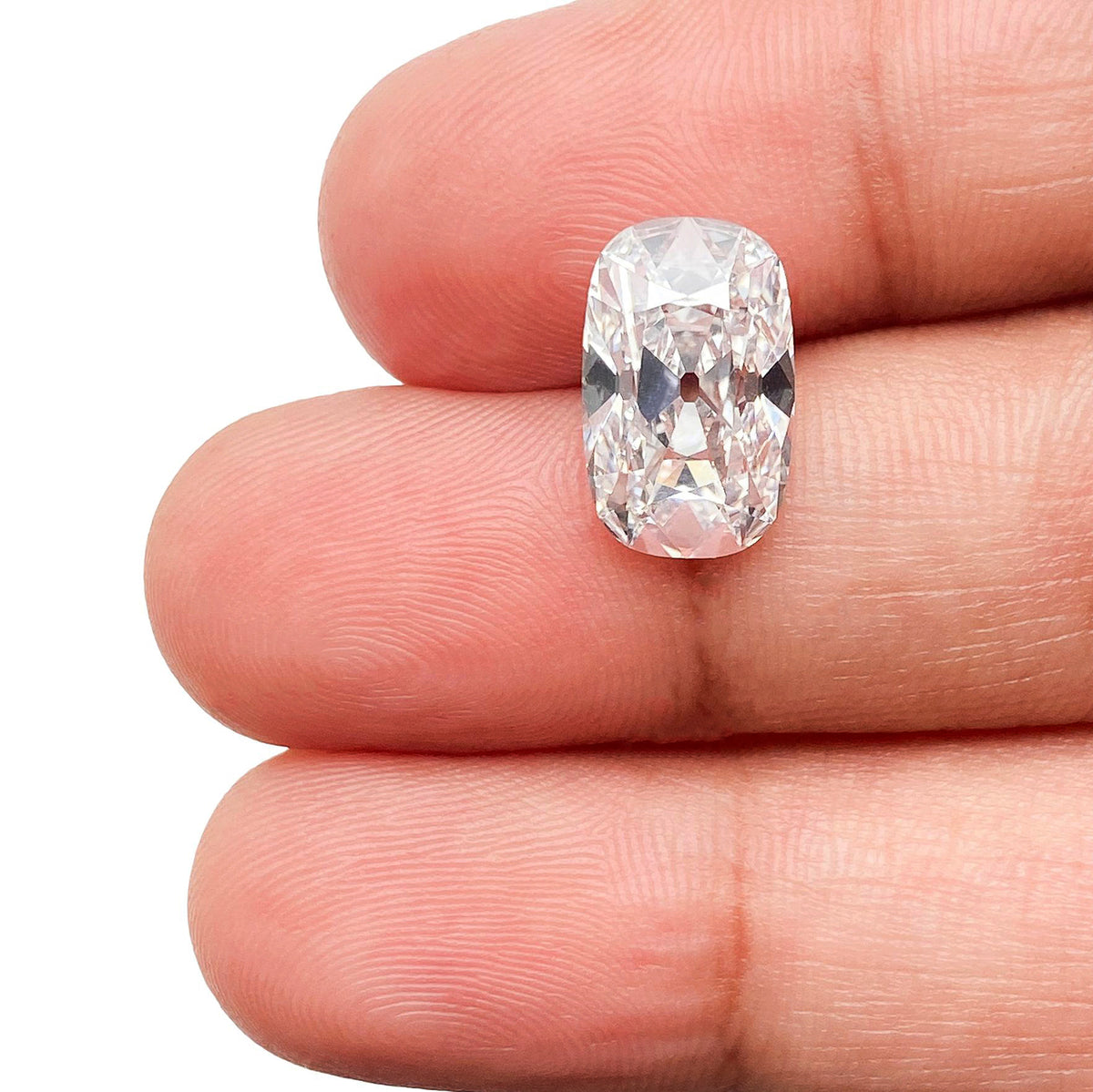 3.41ct | E/VS1 Antique Cushion Shape Old Mine Cut Lab Diamond (IGI)