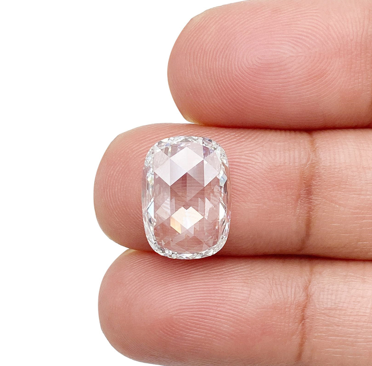 4.02ct | F/VS1 Cushion Shape Rose Cut Lab Diamond (IGI)