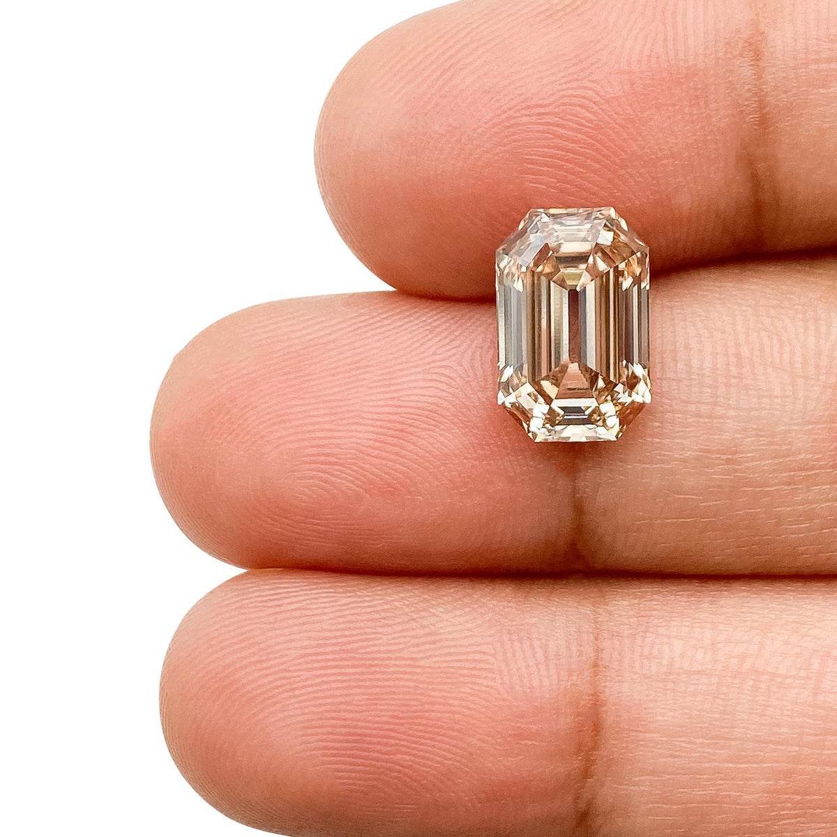 3.28ct | Light Brown/VS1 Champagne Octagon Shape Step Cut Lab Diamond (IGI)