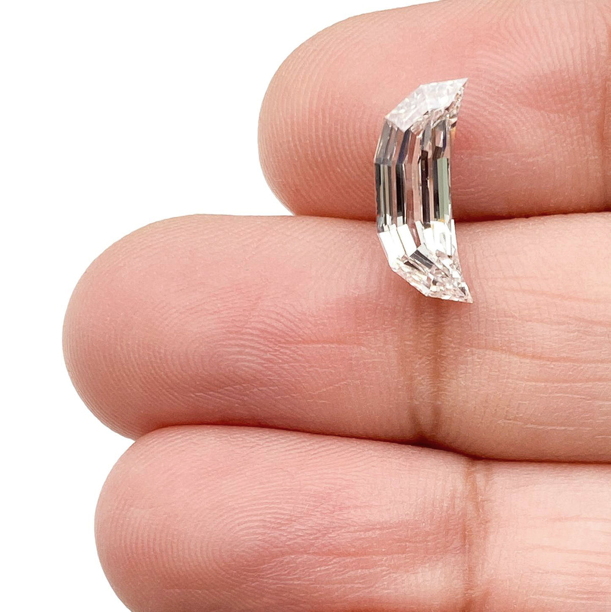 2.11ct | H/VS1 Half Moon Shape Step Cut Lab Diamond (IGI)-LITHOS Diamond