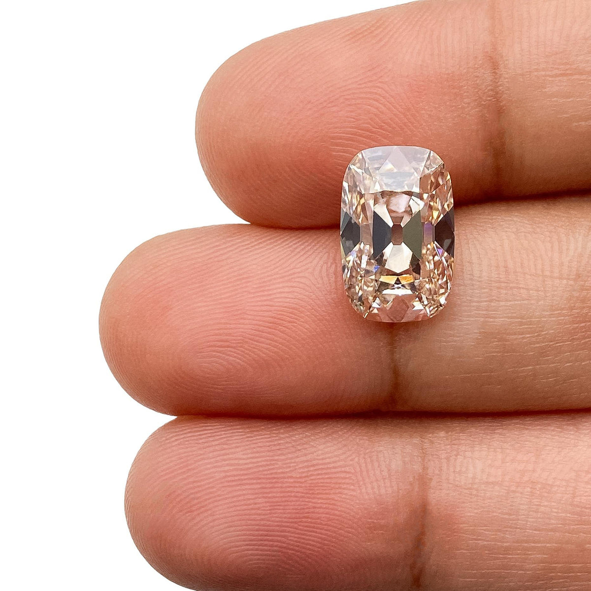 3.59ct | M/VVS2 Champagne Cushion Shape Old Mine Cut Lab Diamond (IGI)-LITHOS Diamond