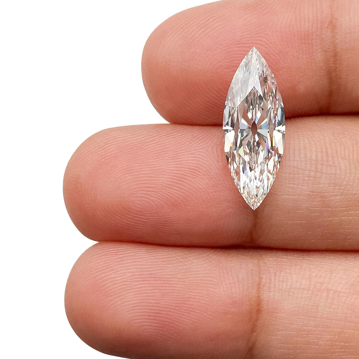 3.04ct | F/VVS2 Marquise Shape Old Mine Cut Lab Diamond (IGI)