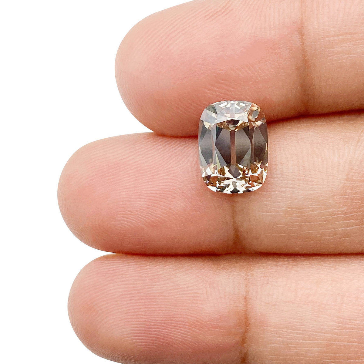 2.81ct | Fancy Light Brown/VS1 Cushion Shape Old Mine Cut Lab Diamond (IGI)-LITHOS Diamond