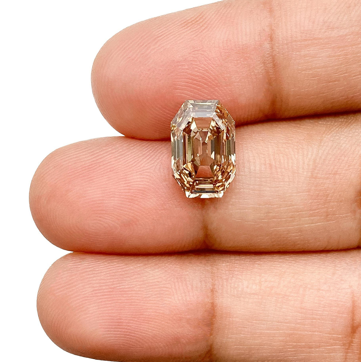3.28ct | Fancy Brown/VS2 Octagon Shape Step Cut Lab Diamond (IGI)-LITHOS Diamond