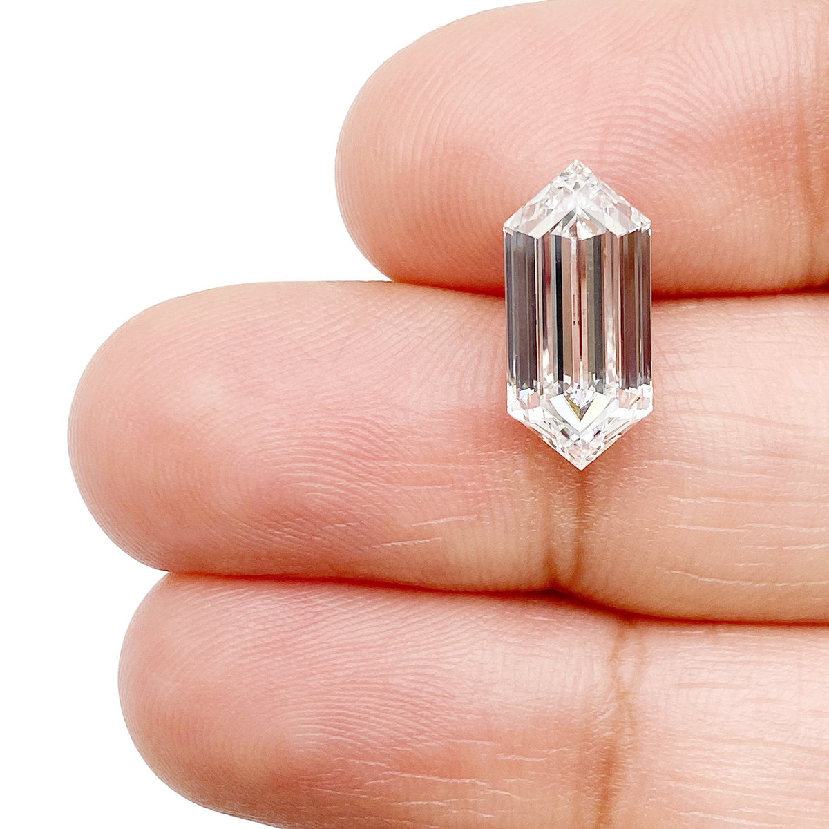 3.01ct | E/VS1 Hexagon Shape Step Cut Lab Diamond (IGI)