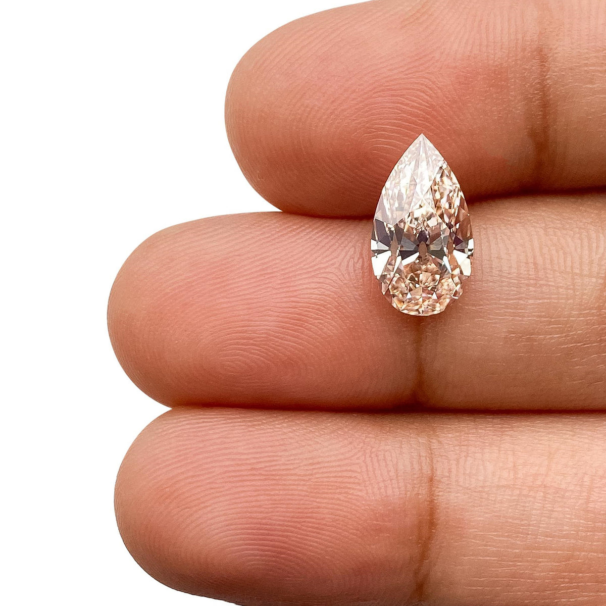 2.13ct | O-P/VVS2 ChampagnePear Shape Old Mine Cut Lab Diamond (IGI)-LITHOS Diamond