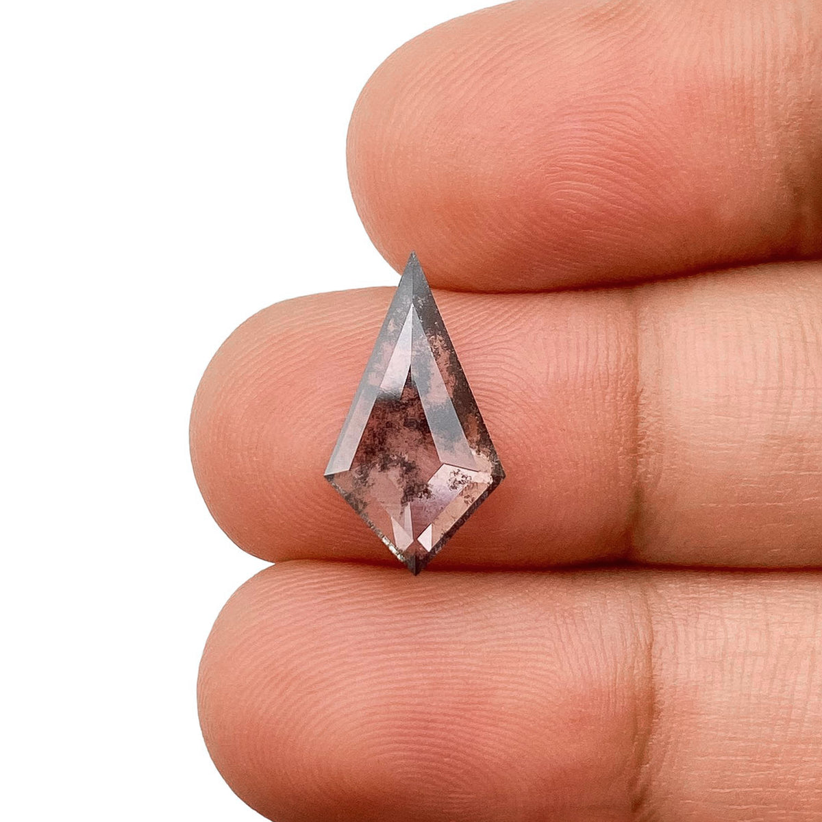 1.69ct | Salt & Pepper Kite Shape Step Cut Lab Diamond
