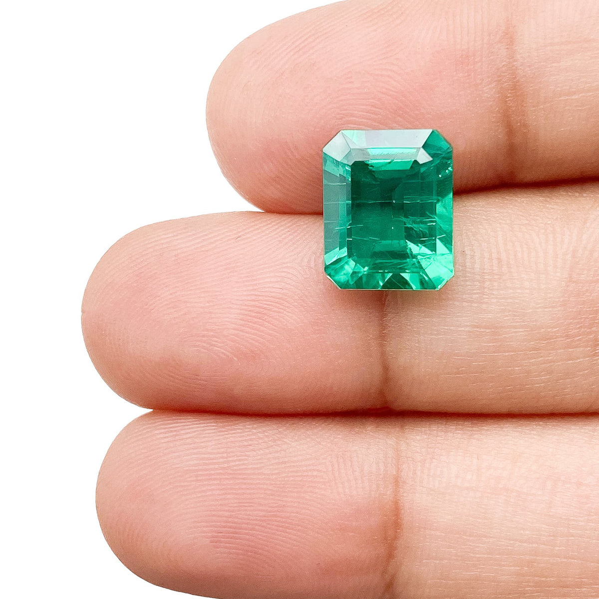 3.35ct | Step Cut Emerald Shape Lab Emerald