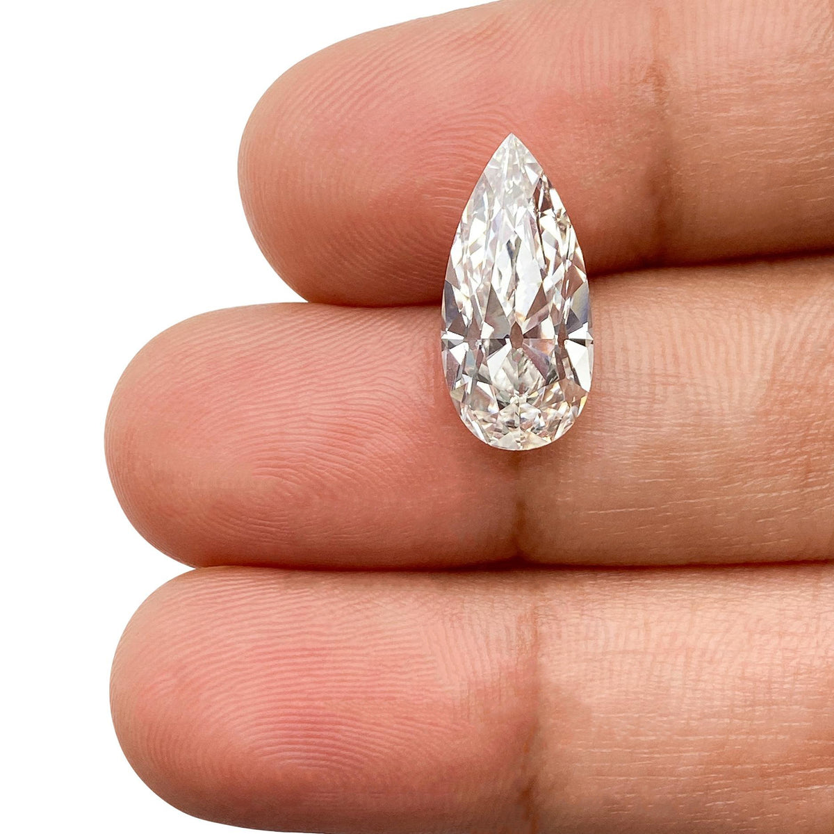 3.34ct | F/VS1 Pear Shape Old Mine Cut Lab Diamond (IGI)