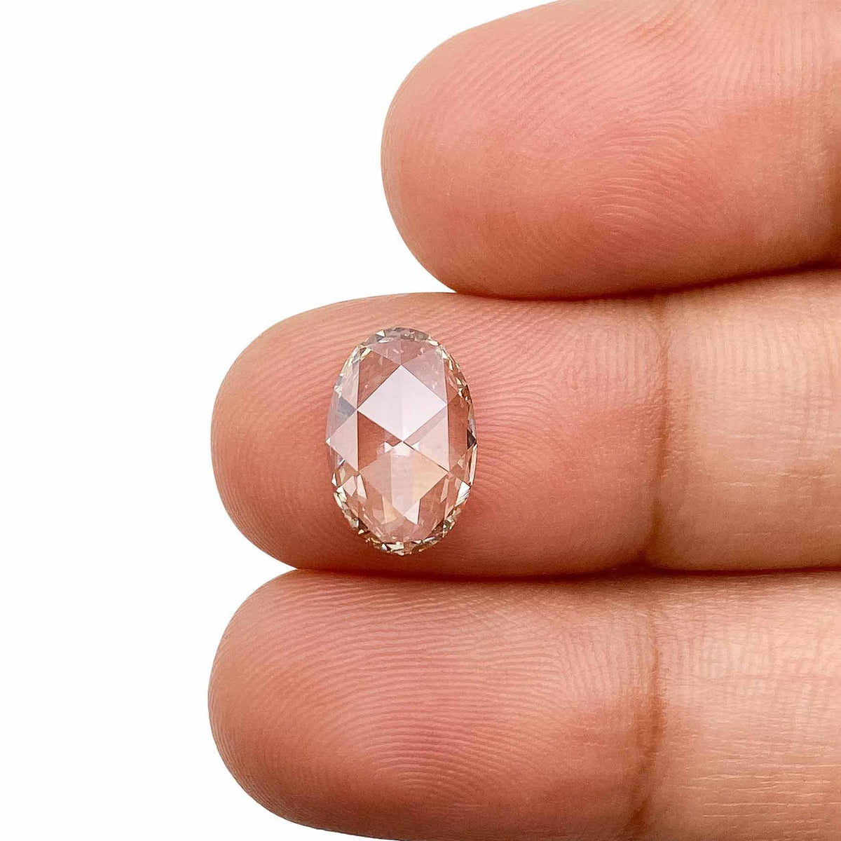 1.26ct | Light Brown/VVS2 Oval Shape Rose Cut Lab Diamond (IGI)-LITHOS Diamond