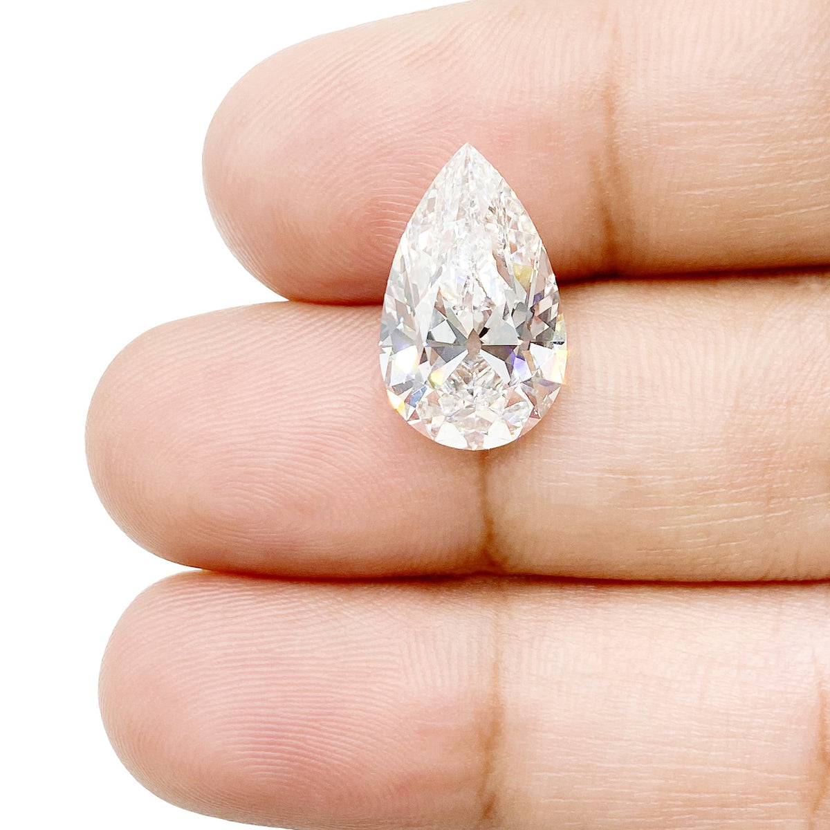 4.58ct | F/VS2 Pear Shape Old Mine Cut Lab Diamond (IGI)
