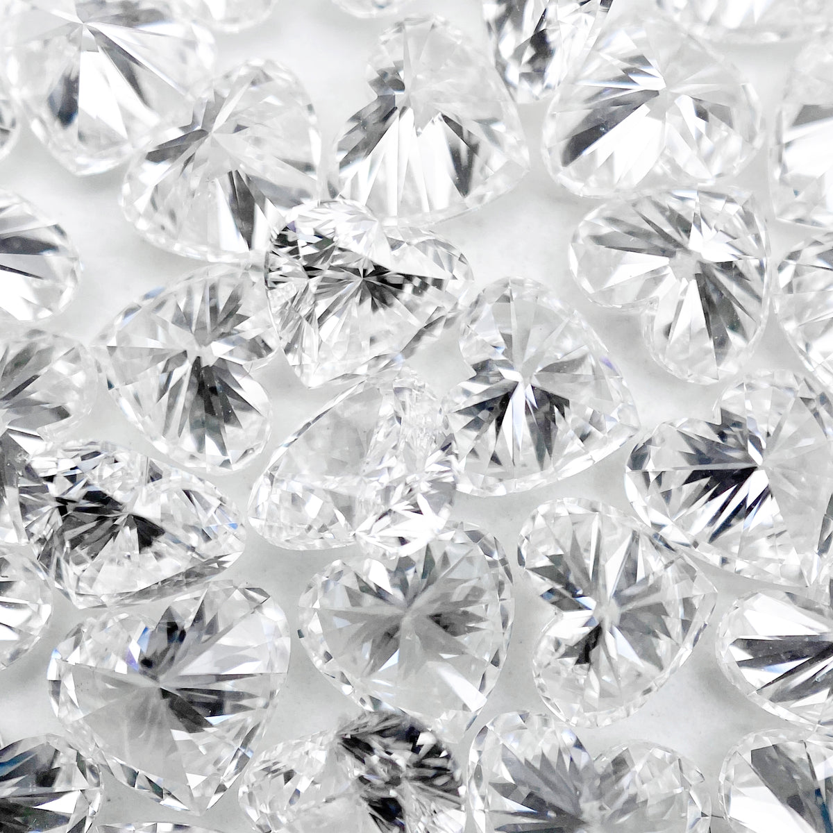 Heart Shape Brilliant Cut Calibrated Lab Diamond Melee
