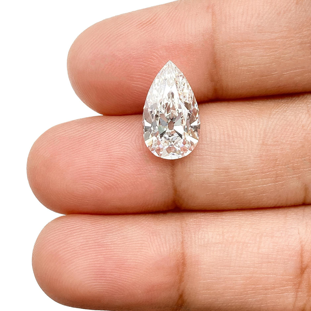 3.21ct | F/VS1 Pear Shape Old Mine Cut Lab Diamond (IGI)