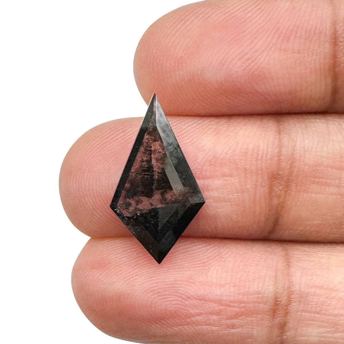 1.70ct | Salt &amp; Pepper Kite Shape Step Cut Lab Diamond
