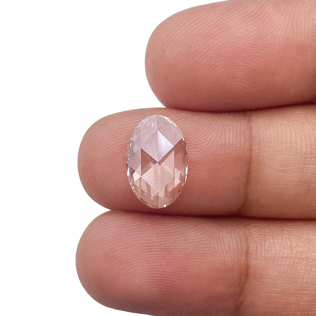 1.71ct | O-P/VS1 Champagne Oval Shape Rose Cut Lab Diamond (IGI)-LITHOS Diamond