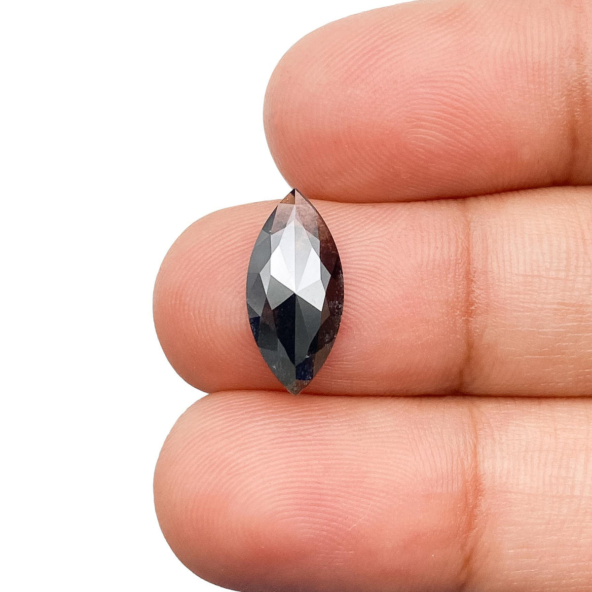 1.58ct | Salt & Pepper Marquise Shape Rose Cut Lab Diamond