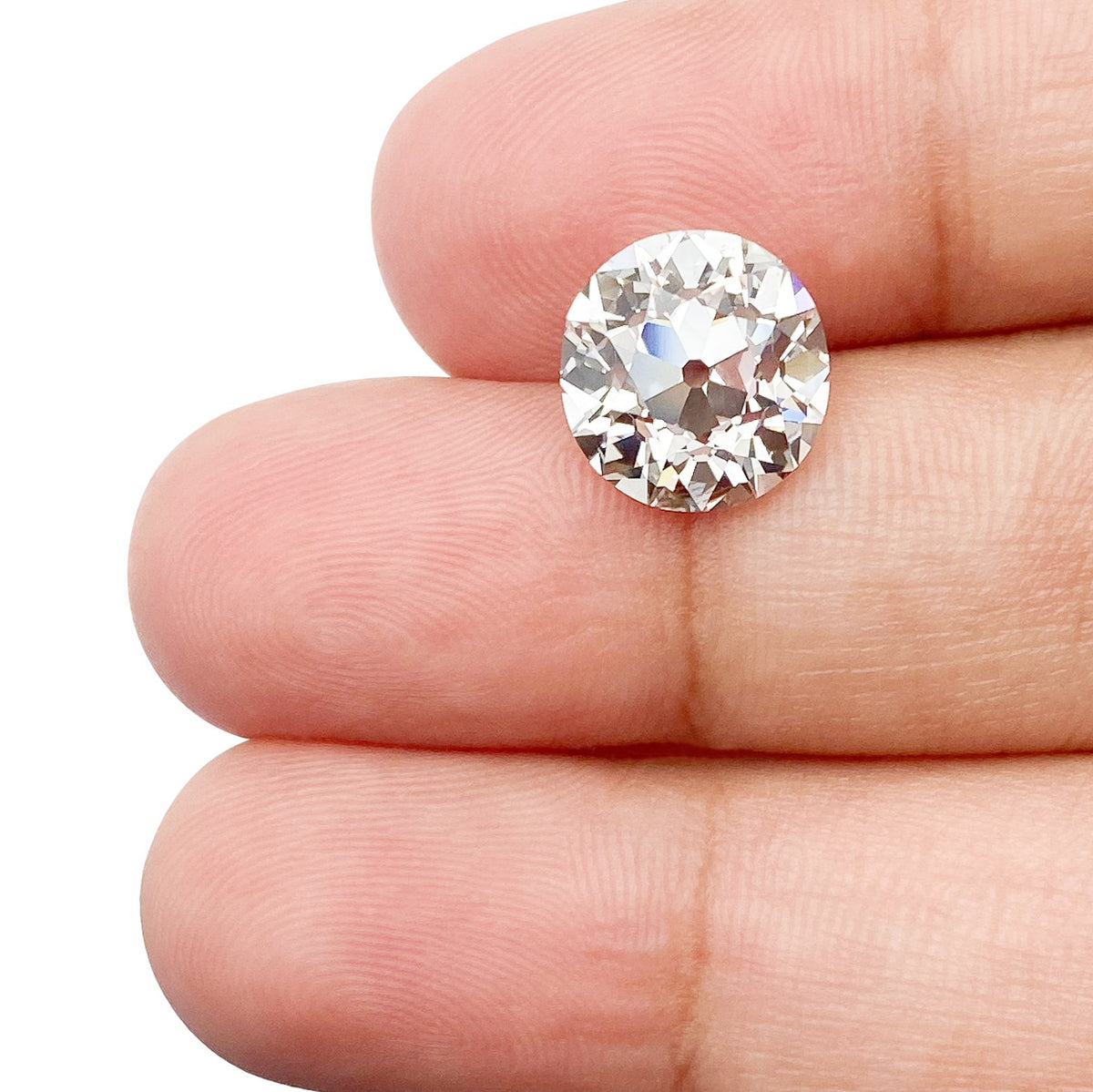 3.87ct | F/VS1 Round Shape Old European Cut Lab Diamond (IGI)