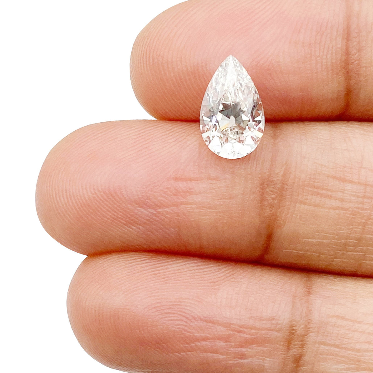 1.36ct | E/VS1 Pear Shape Old Mine Cut Lab Diamond (IGI)