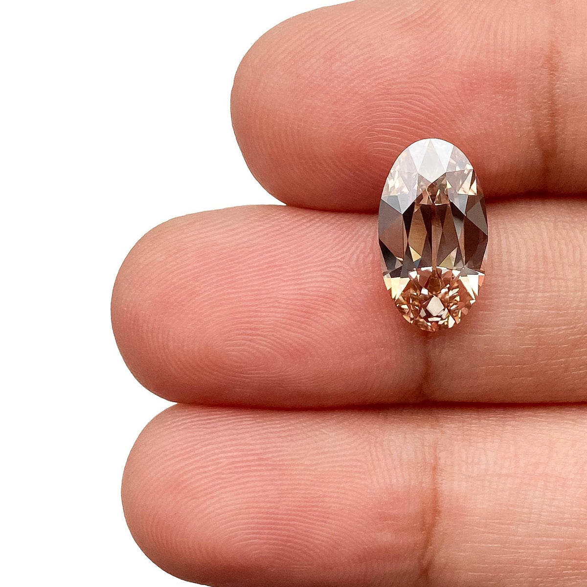 3.03ct | U-V/VS1 Cognac Oval Shape Old Mine Cut Lab Diamond (IGI)-LITHOS Diamond