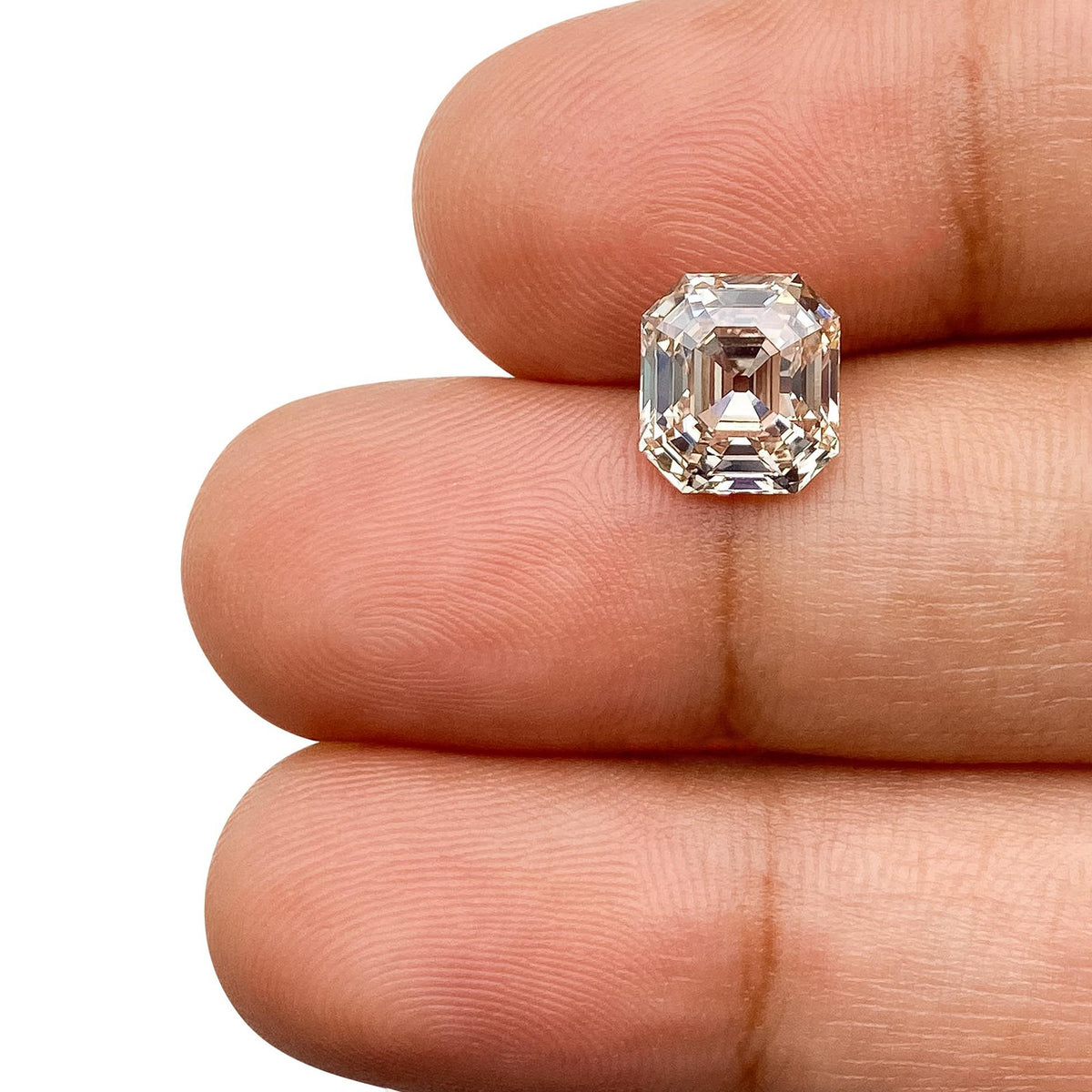 2.26ct | L/VVS2 Champagne Asscher Shape Step Cut Lab Diamond (IGI)-LITHOS Diamond