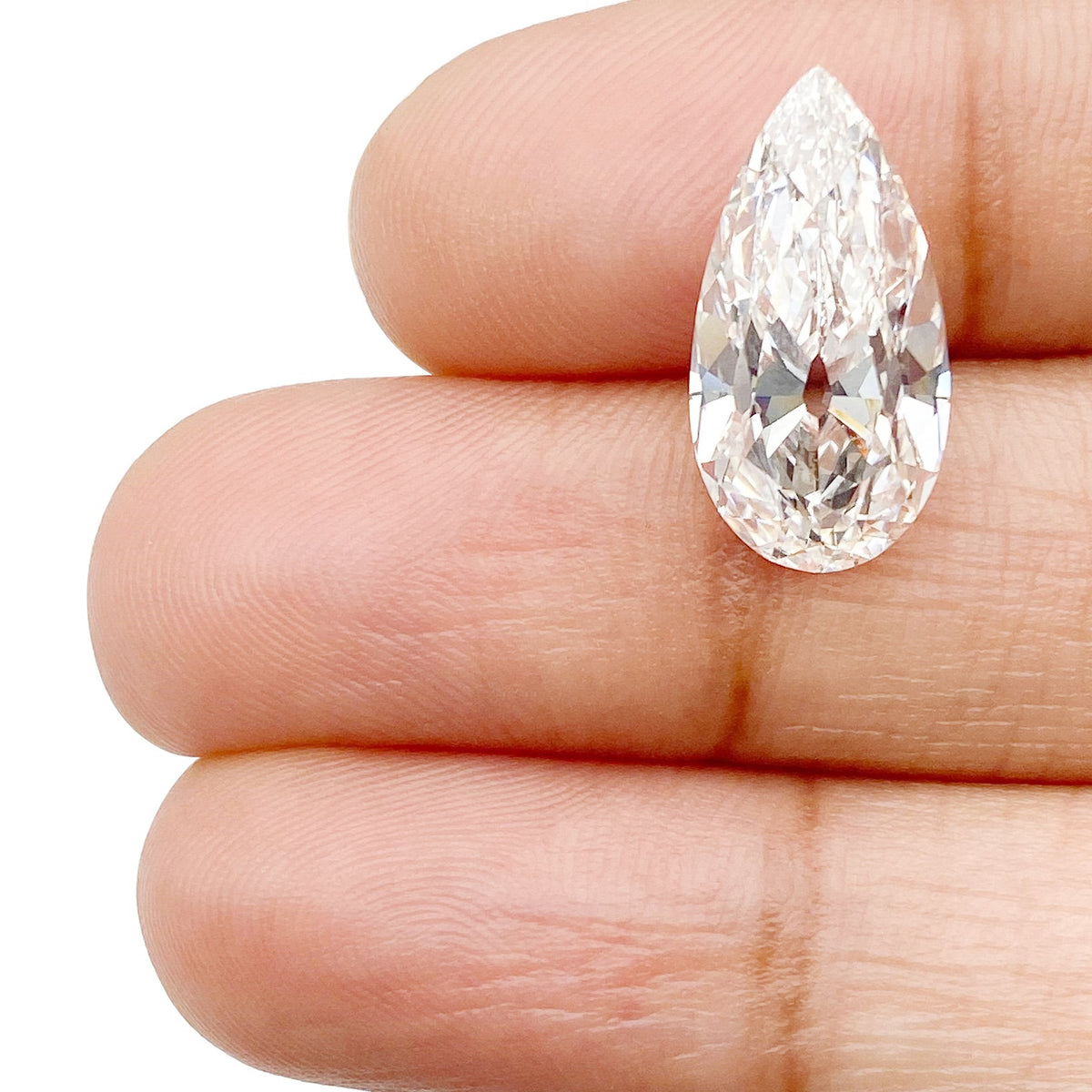 4.50ct | E/VVS2 Pear Shape Old Mine Cut Lab Diamond (IGI)