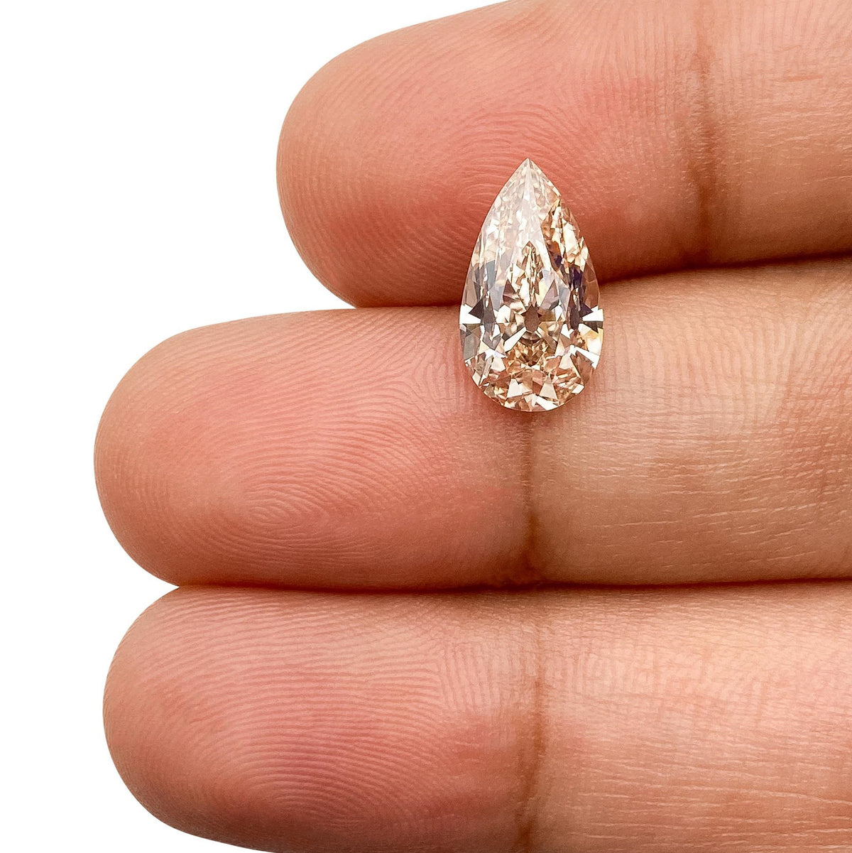 2.26ct | O-P/VS1 Champagne Pear Shape Old Mine Cut Lab Diamond (IGI)-LITHOS Diamond