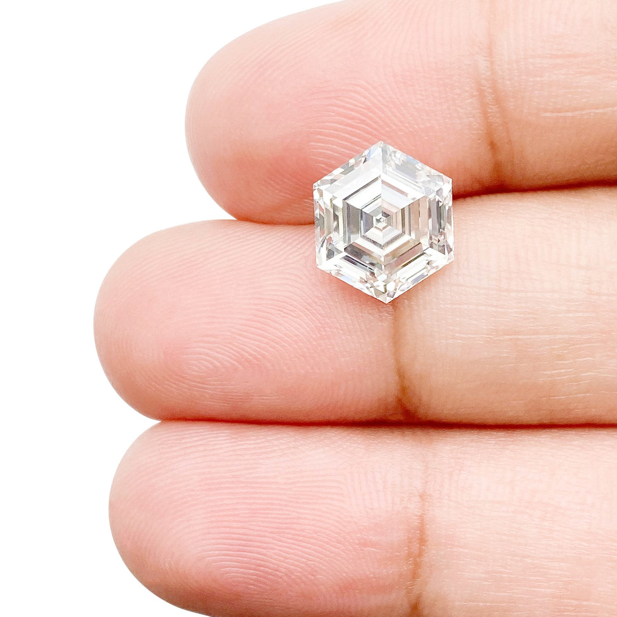 3.23ct | F/VS2 Hexagon Shape Step Cut Lab Diamond (IGI)