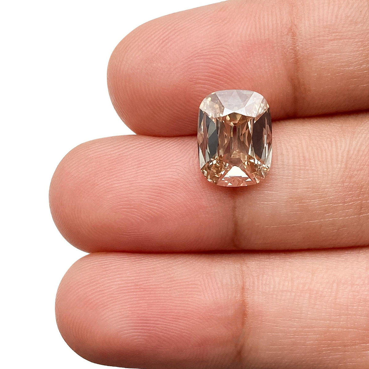 2.87ct | M/VS1 Cushion Champagne Shape Old Mine Cut Lab Diamond (IGI)-LITHOS Diamond
