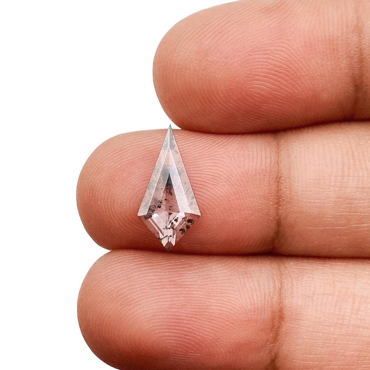1.20ct | Salt & Pepper Kite Shape Rose Cut Lab Diamond