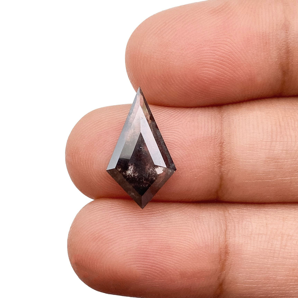 2.02ct | Salt & Pepper Kite Shape Step Cut Lab Diamond