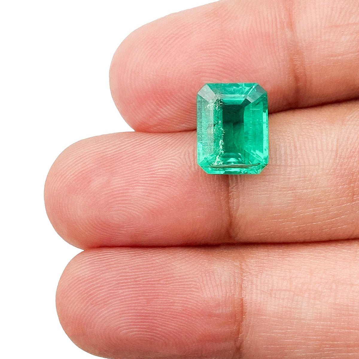 3.10ct | Step Cut Emerald Shape Lab Emerald