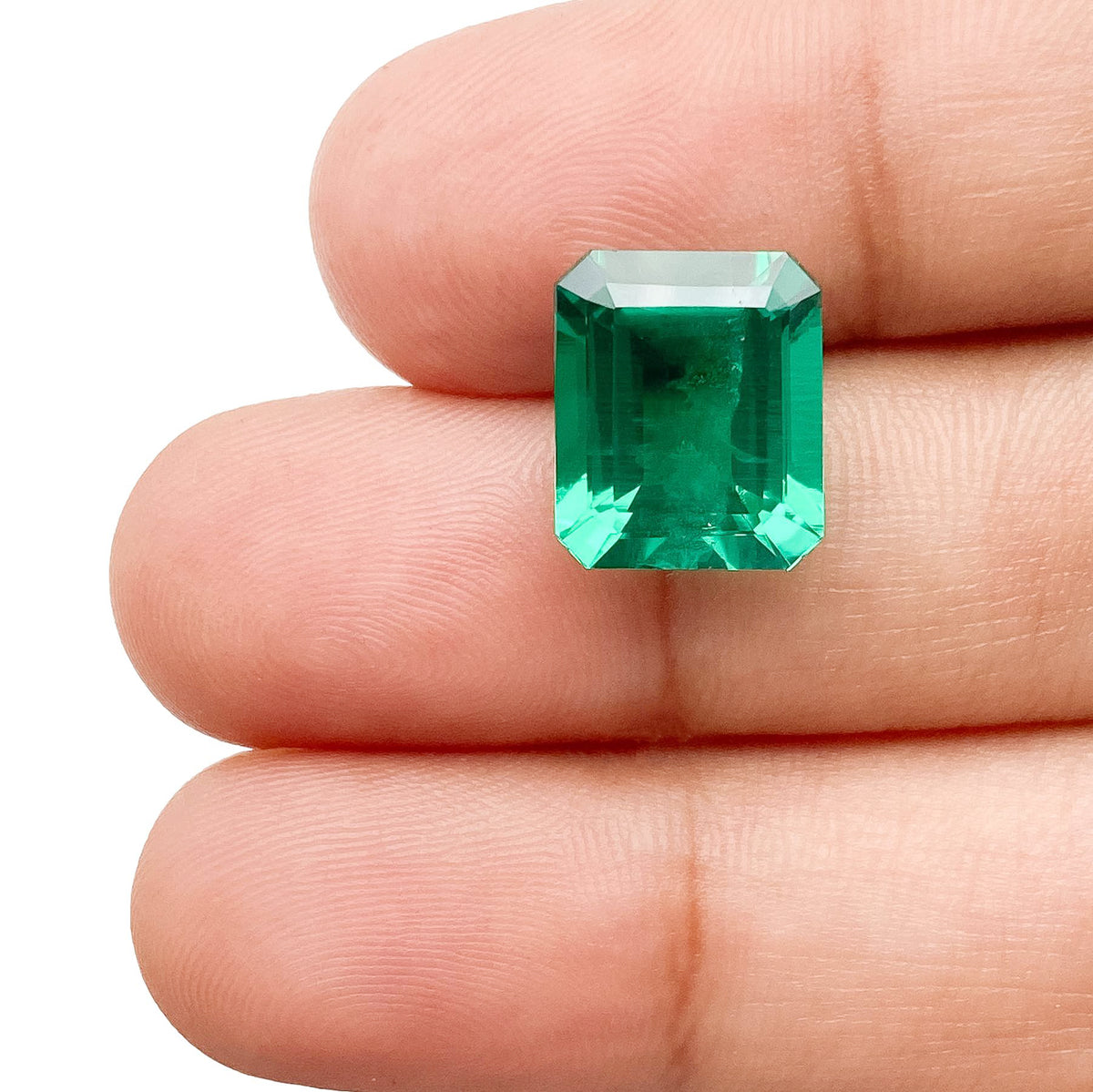 4.29ct | Step Cut Emerald Shape Lab Emerald