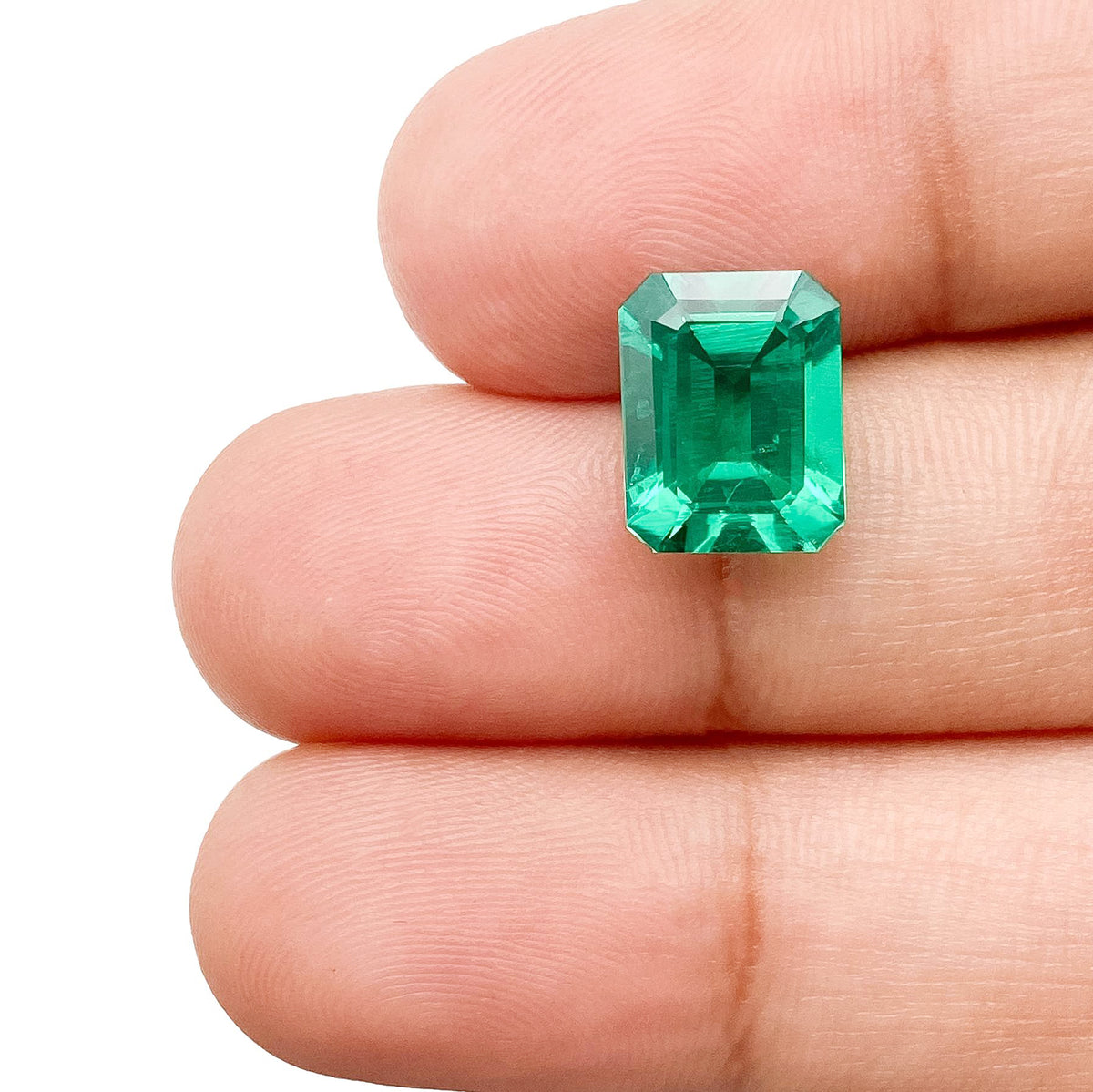 2.64ct | Step Cut Emerald Shape Lab Emerald