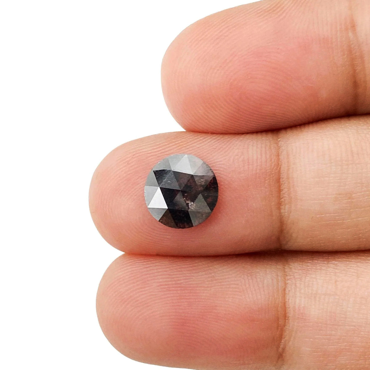 1.06ct | Salt & Pepper Round Shape Rose Cut Lab Diamond