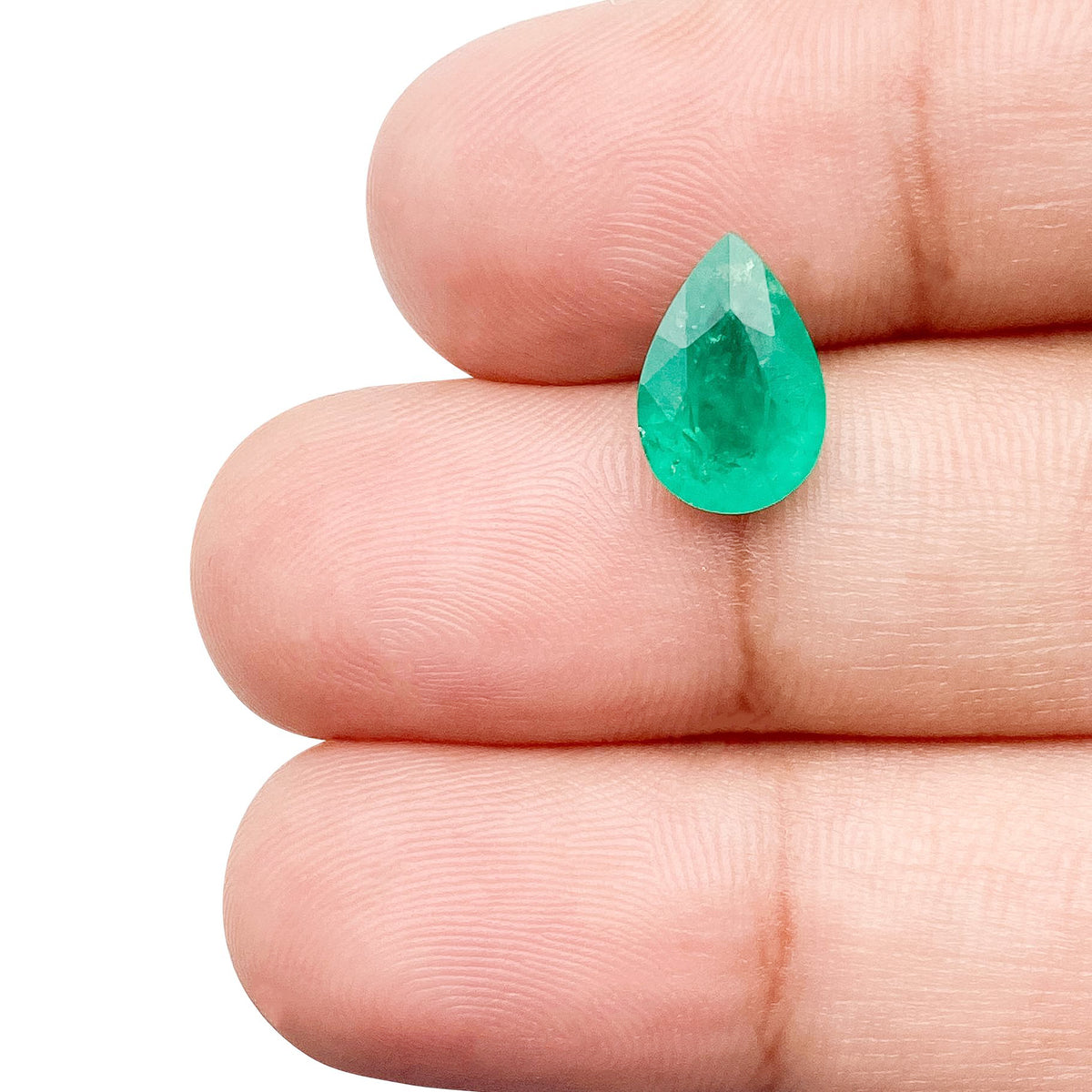 1.70ct | Brilliant Cut Pear Shape Lab Emerald