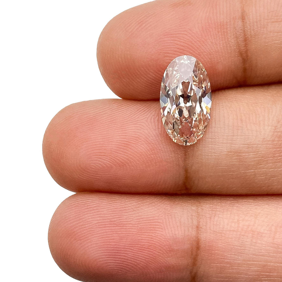 2.75ct | K/VS1 Champagne Oval Shape Old Mine Cut Lab Diamond (IGI)-LITHOS Diamond