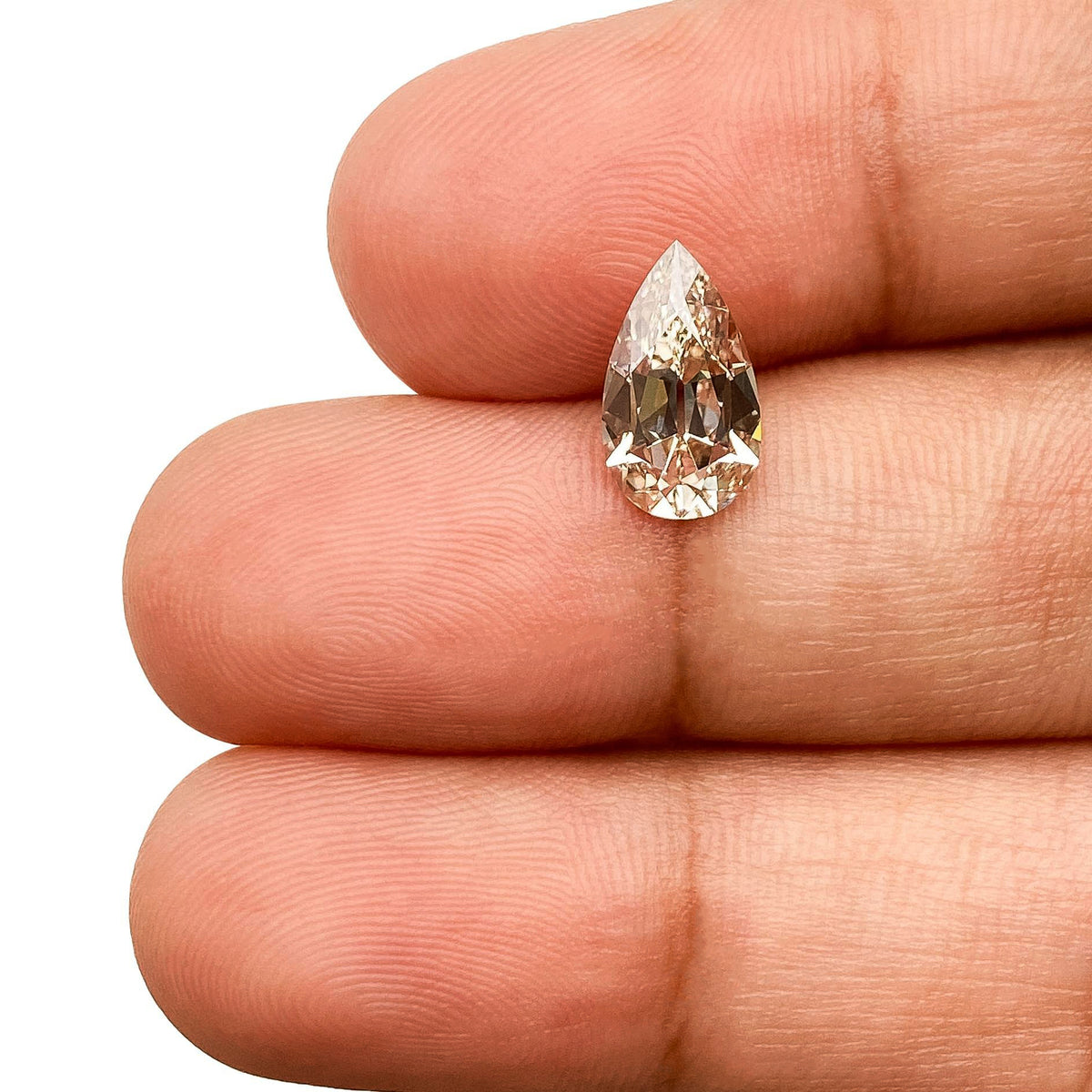 1.54ct | M/VS1 Champagne Pear Shape Old Mine Cut Lab Diamond (IGI)-LITHOS Diamond