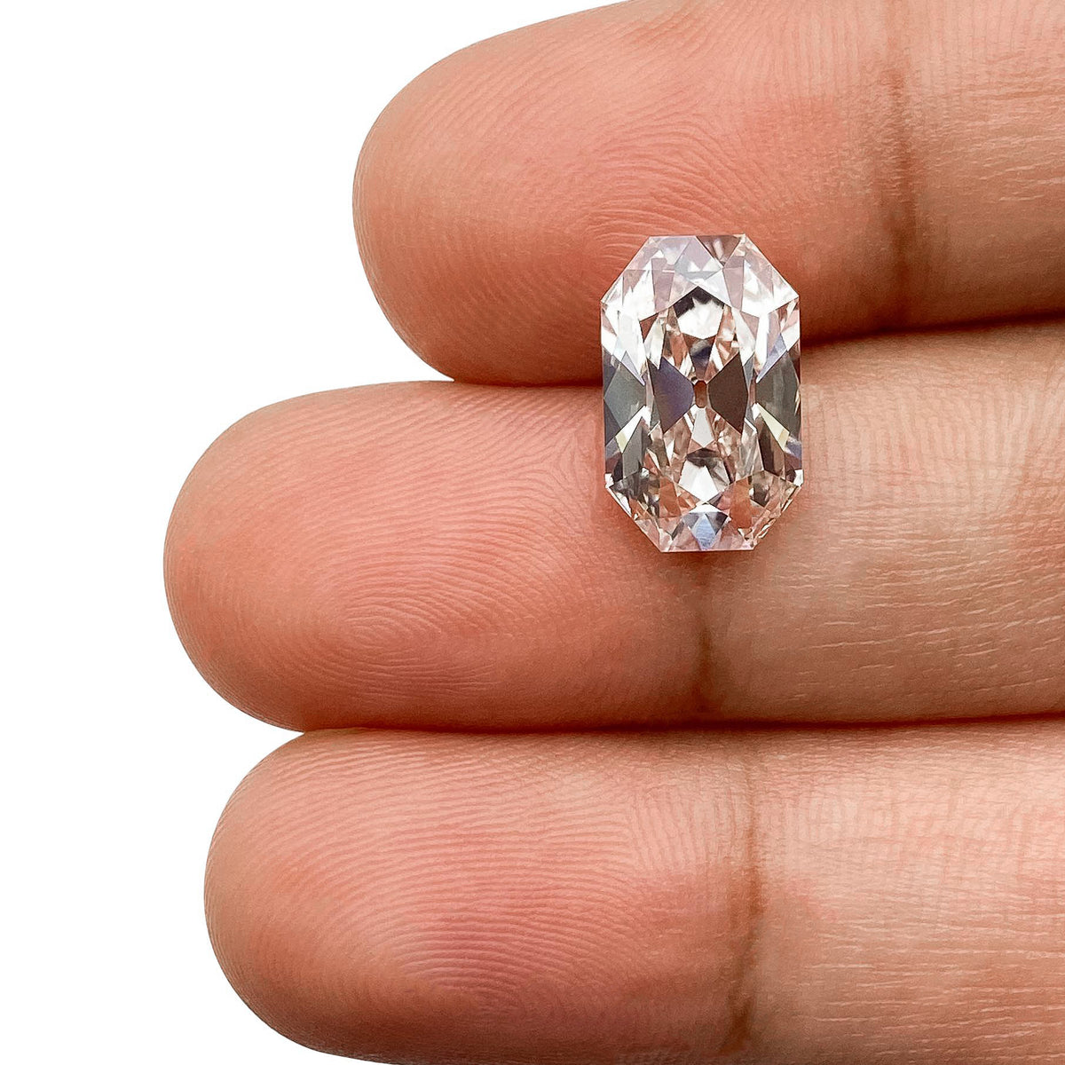 3.11ct | J/VS1 Champagne Octagon Shape Old Mine Cut Lab Diamond (IGI)-LITHOS Diamond
