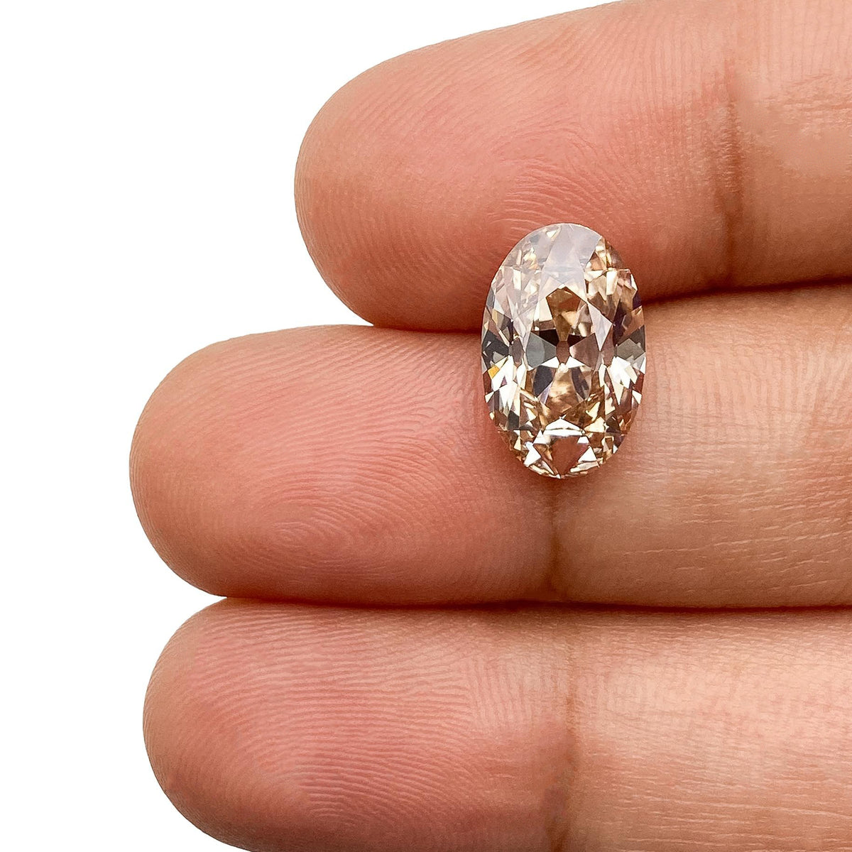 3.19ct | O-P/VS1 Champagne Oval Shape Old Mine Cut Lab Diamond (IGI)-LITHOS Diamond