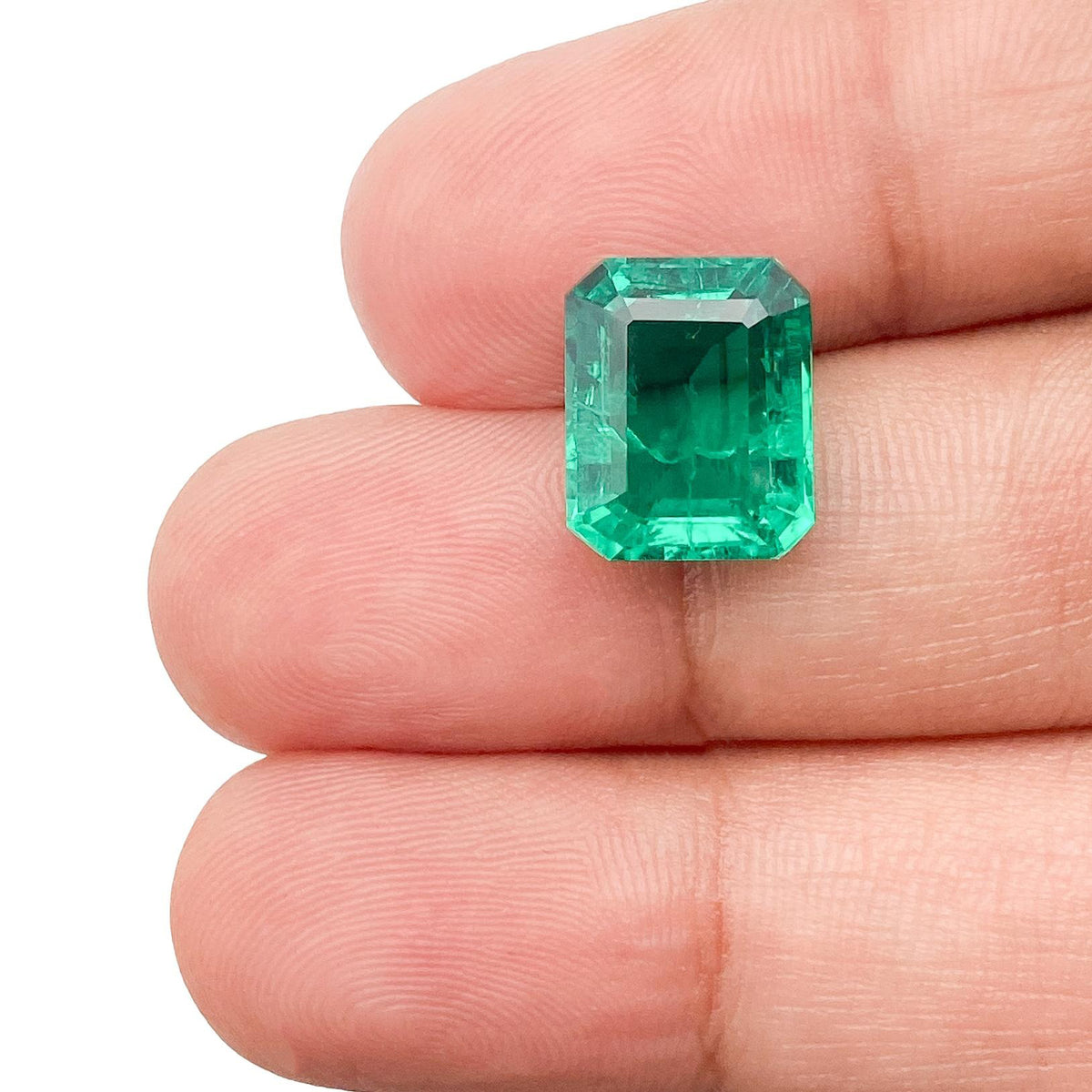 4.65ct | Step Cut Emerald Shape Lab Emerald