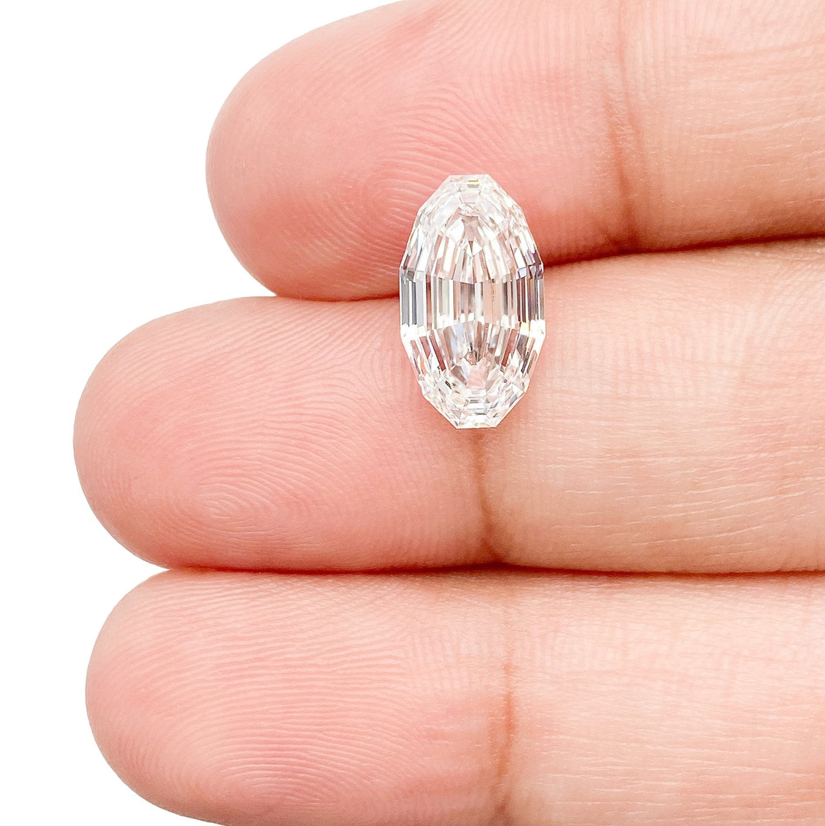 2.96ct | E/VVS2 Oval Shape Step Cut Lab Diamond (IGI)