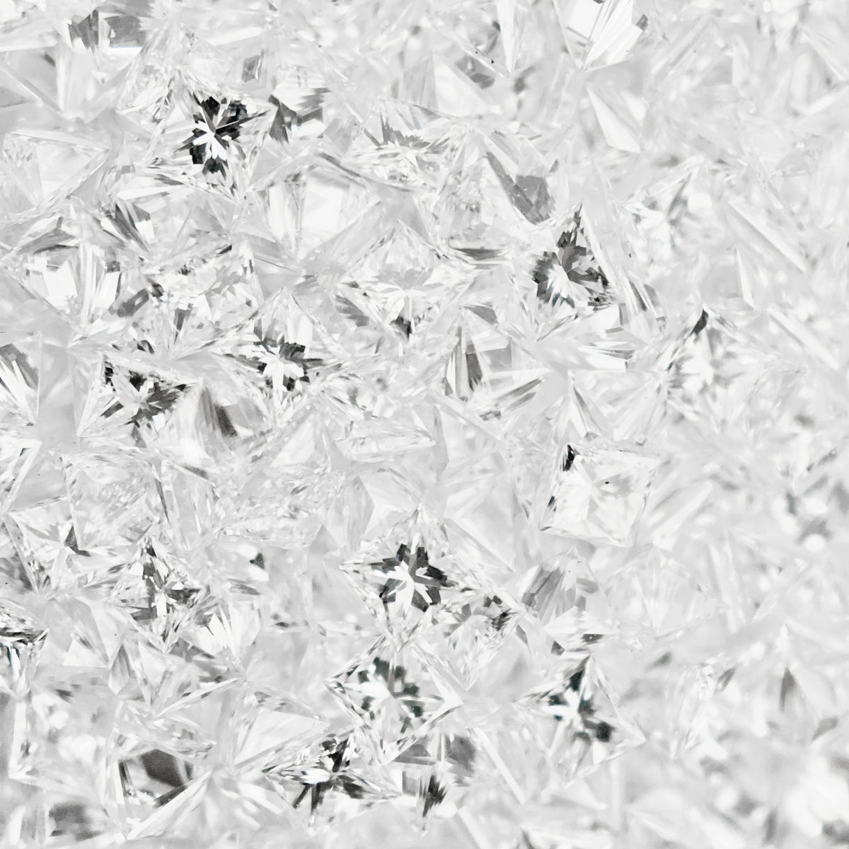 Princess Cut Calibrated Brilliant Lab Diamond Melee